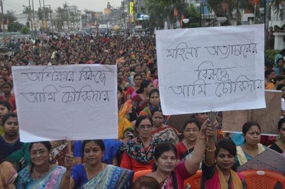 Tripura BJP women activists become ‘Chowkidar’ Tripura BJP women activists become ‘Chowkidar’
